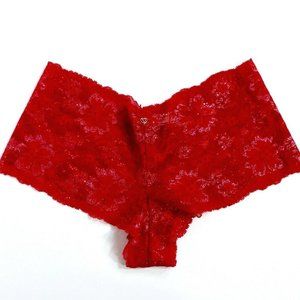 Victoria's Secret Shimmer Floral Lace Sheer Shortie Panty Size L
